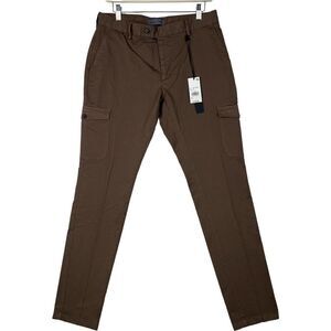 New Dylan Gray Men US 31 Brown Jeans Classic Fit Cargo Pants Cotton Regular